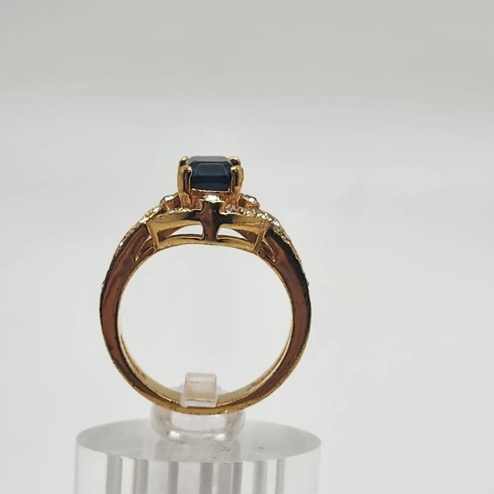 Lind 14K HGE Faux Sapphire & Cubic Zirconia Ring (7)